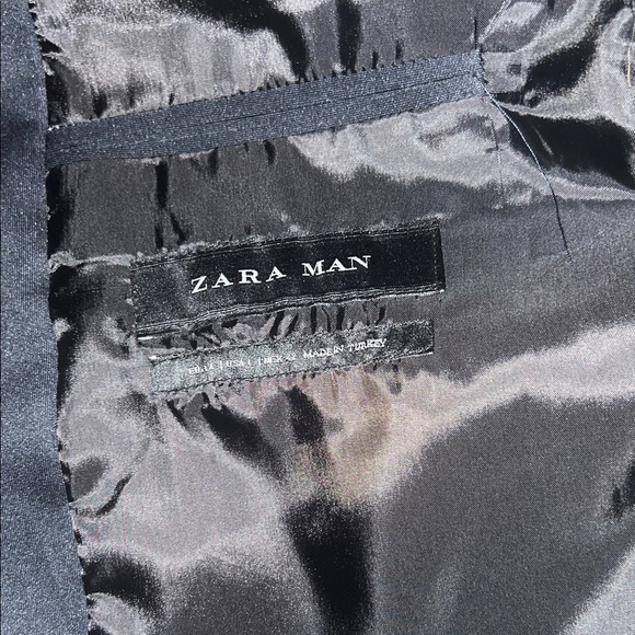 Zara Men's Black Bomber Jacket - Picture 6 of 6